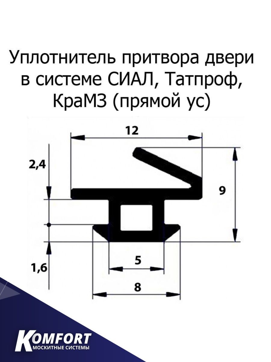 Уплотнитель для алюминиевых дверей ТПУ - 003 (КПУ- 06) черный 20 м купить в  интернет-магазине, цены на Мегамаркет