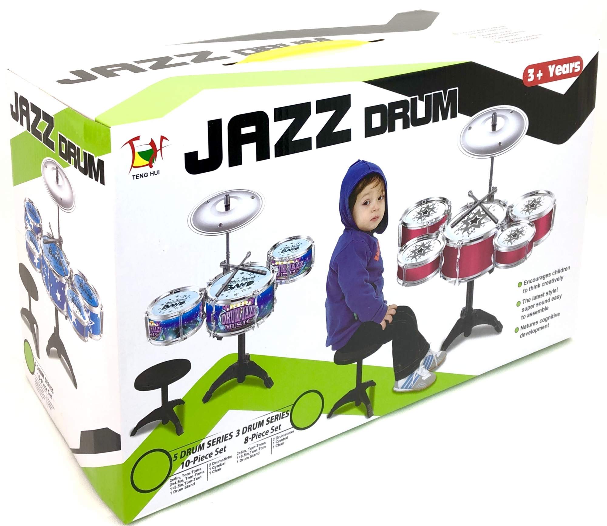 Купить детская ударная установка со стулом Baby Toys Jazz Drum, цены на  Мегамаркет