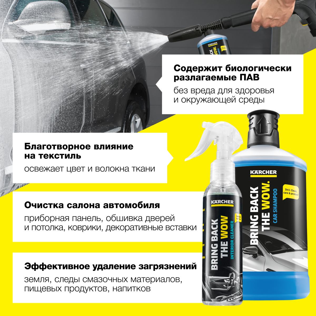 Набор для мойки автомобиля Karcher RM 610 + RM 651 (6.296-169.0) - купить в  Москве, цены на Мегамаркет | 600006937089