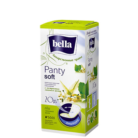Прокладки ежедневные Bella "Panty Herbs Tilia" с экстрактом липового цвета, 20 штук
