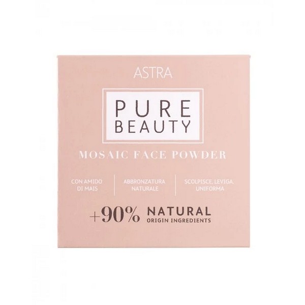 Astra pure. Пудра для лица Astra Pure Beauty Mosaic face Powder компактная, тон 01, 52 г.