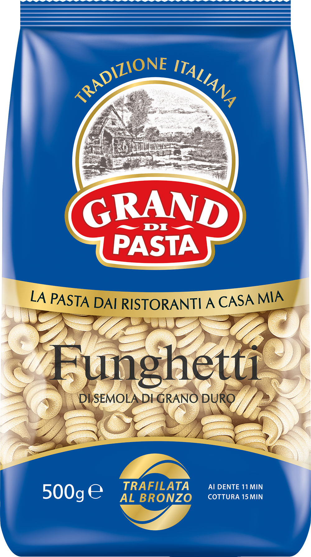 Купить изделия макаронные Grand di Pasta Funghetti высший сорт, 450 г, цены на Мегамаркет | Артикул: 100045446427