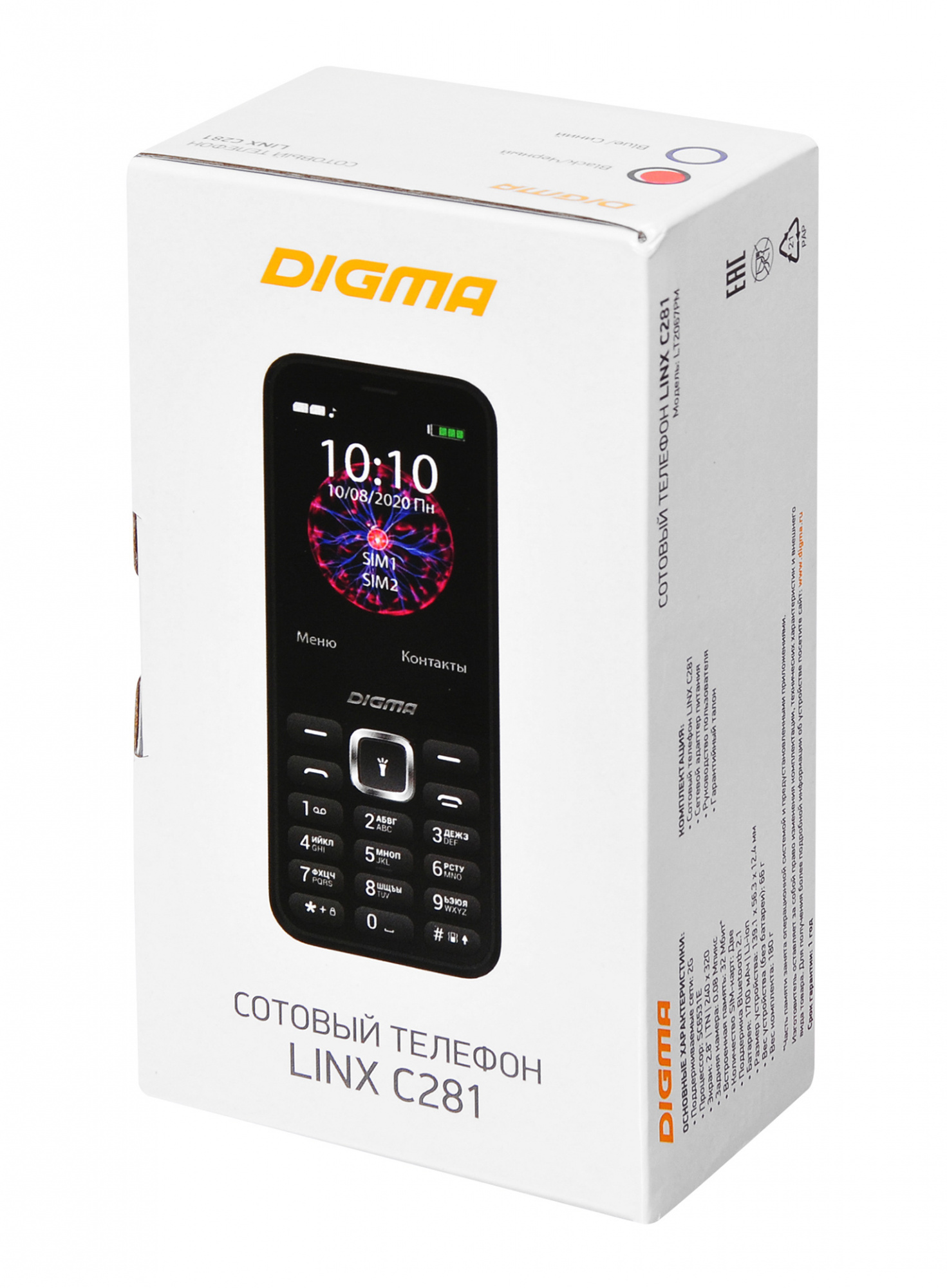 Мобильный телефон DIGMA Linx C281 Black - отзывы покупателей на  маркетплейсе Мегамаркет | Артикул: 100028117695