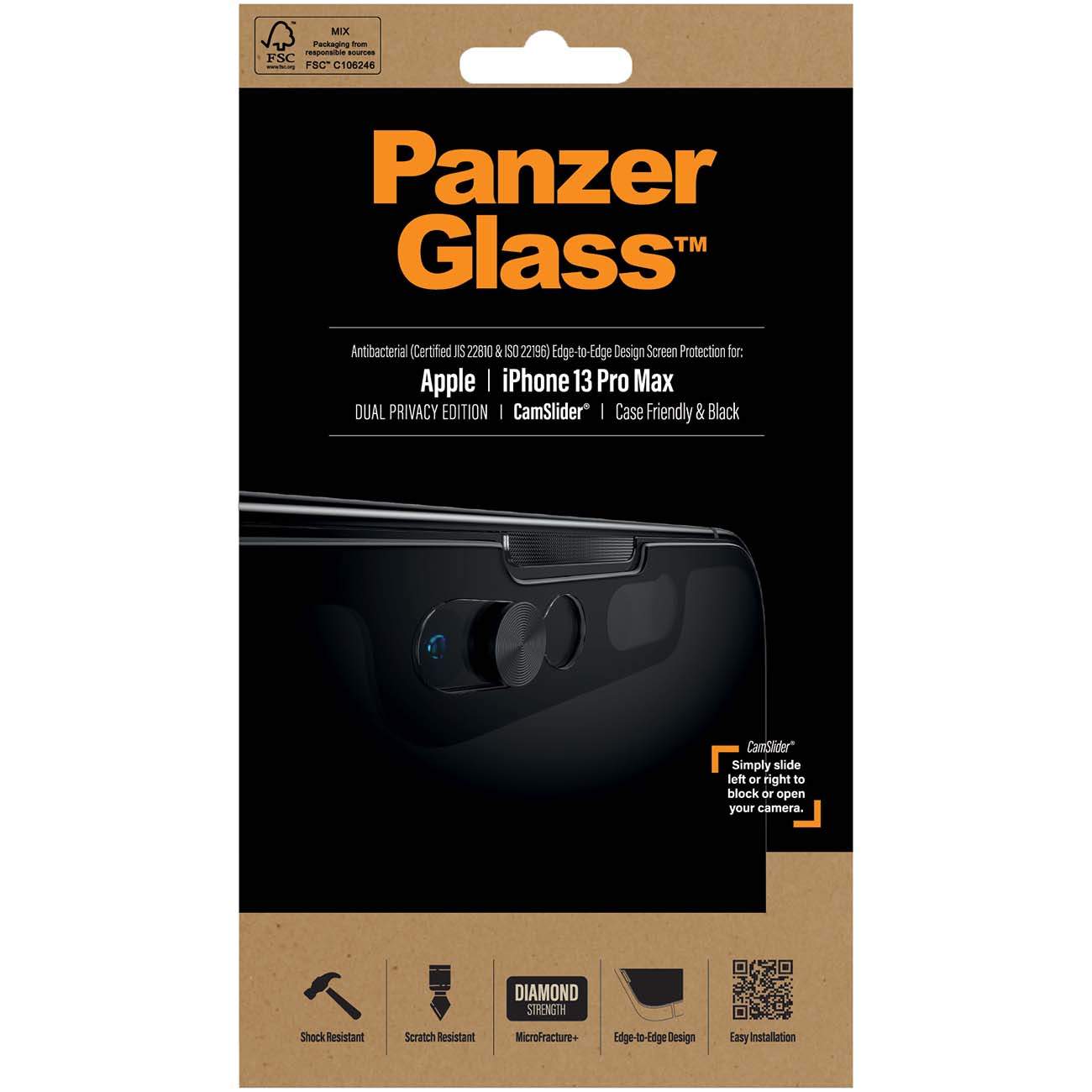 Стекло PanzerGlass для iPhone 13 Pro Max CF Camslider Privacy AB (P2749)
