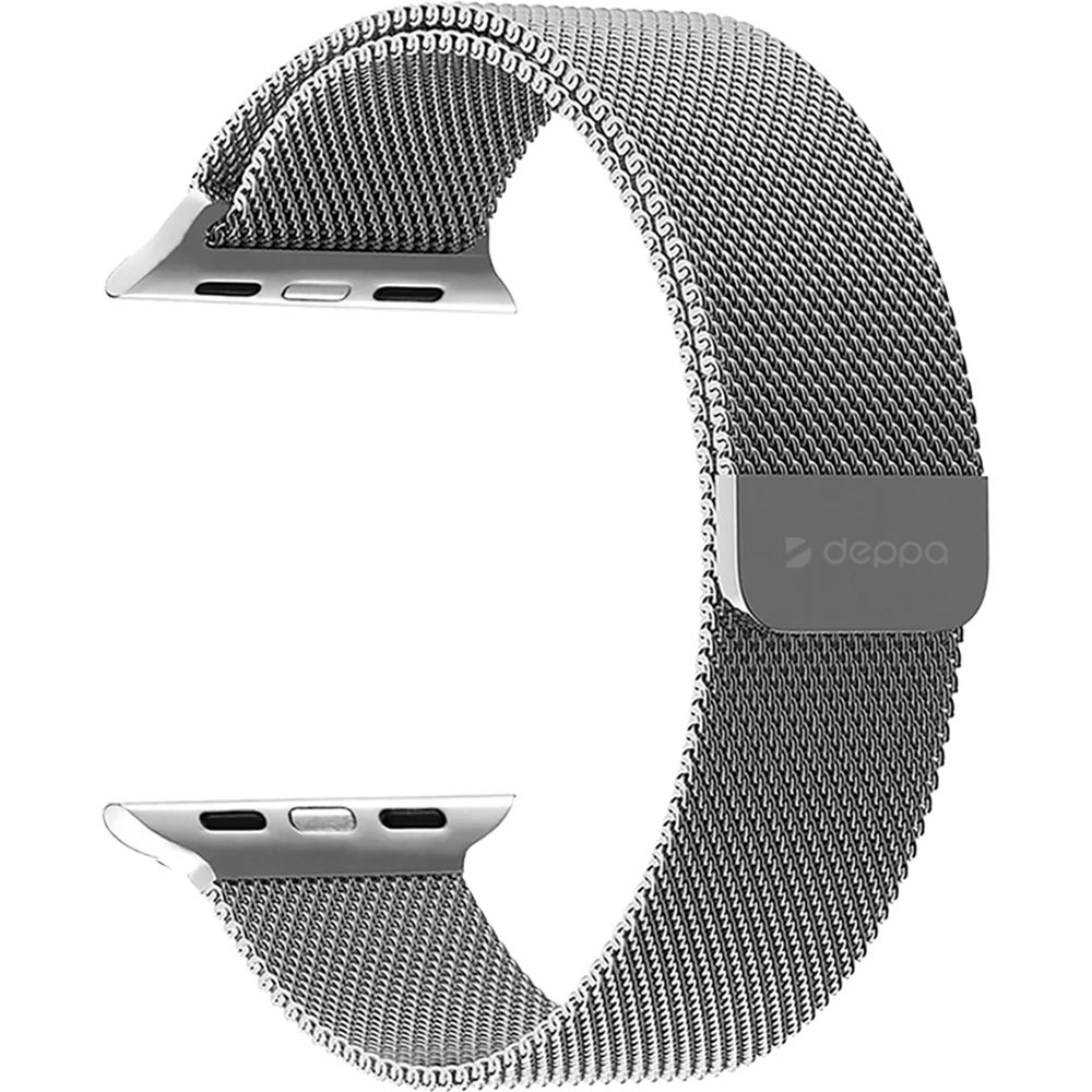 Стальной ремешок Deppa Band Mesh для Apple Watch 42/44 mm серебристый