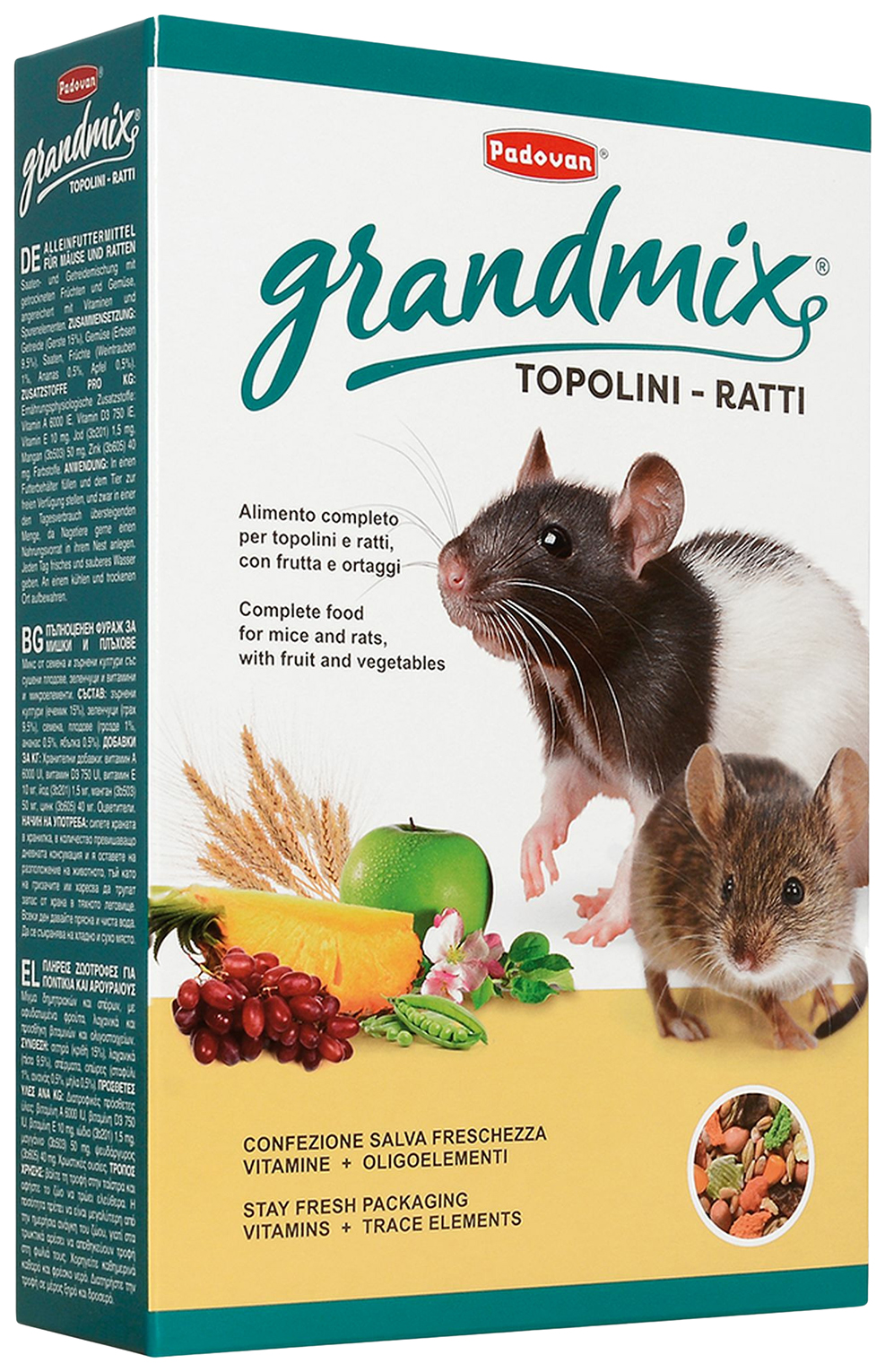 Корм для мышей и крыс PADOVAN GRANDMIX TOPOLINE E RATTI 0.4 кг