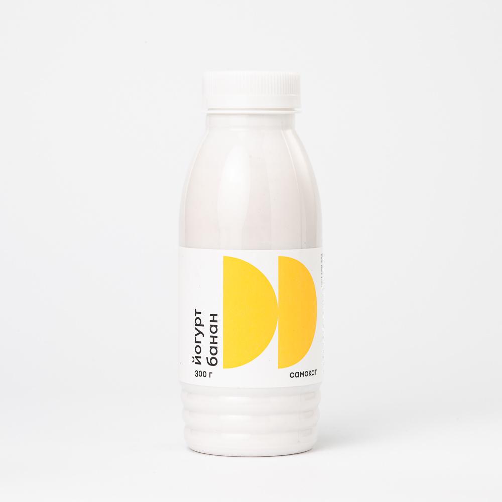 Йогурт питьевой Самокат с бананом, 1%, 300 г