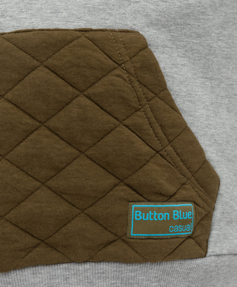 Худи Button Blue 221BBBMC16021900 цв. серый р. 122
