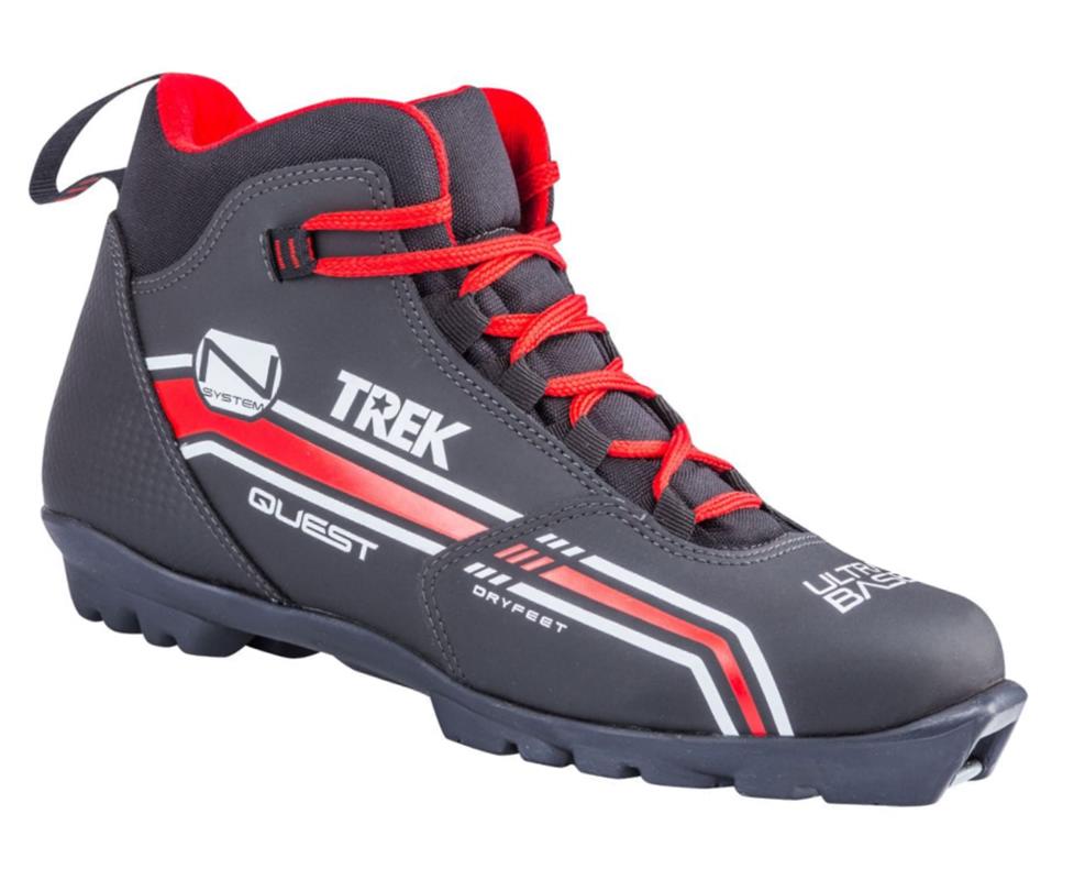 Ботинки лыжные NNN TREK Quest2 черный/лого красный размер RU36 EU37 CM23