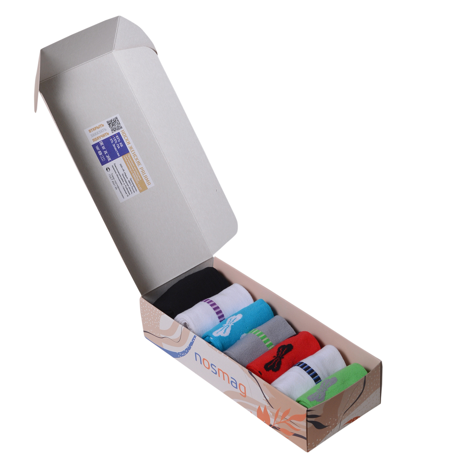 Подарочный набор носков женский Palama PL-СП7-11ж разноцветный 23 (35-37)