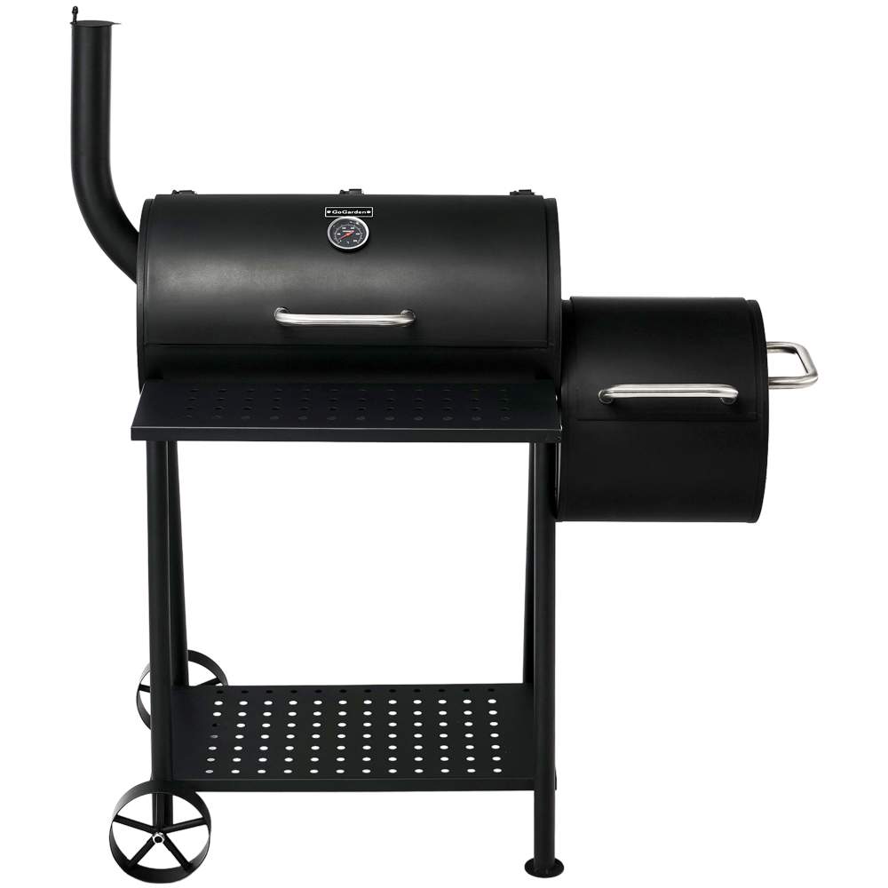 Угольный гриль GoGarden CHEF-Smoker 60 50168 черный - купить в Москве, цены  на Мегамаркет | 600005212762