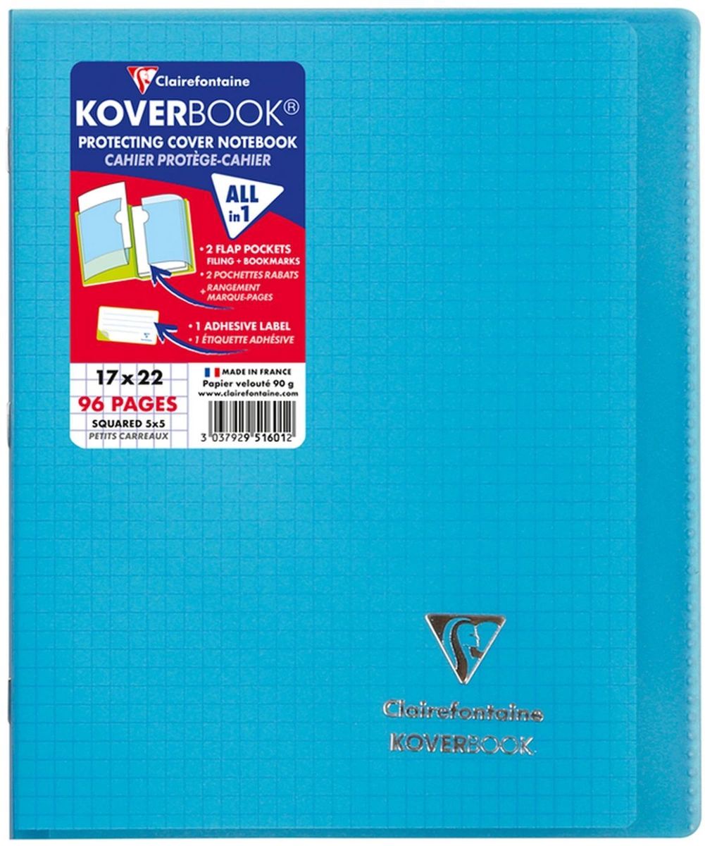Бизнес-тетрадь в клетку Clairefontaine Koverbook синяя 951601C_blue, 48 л., 1 шт.