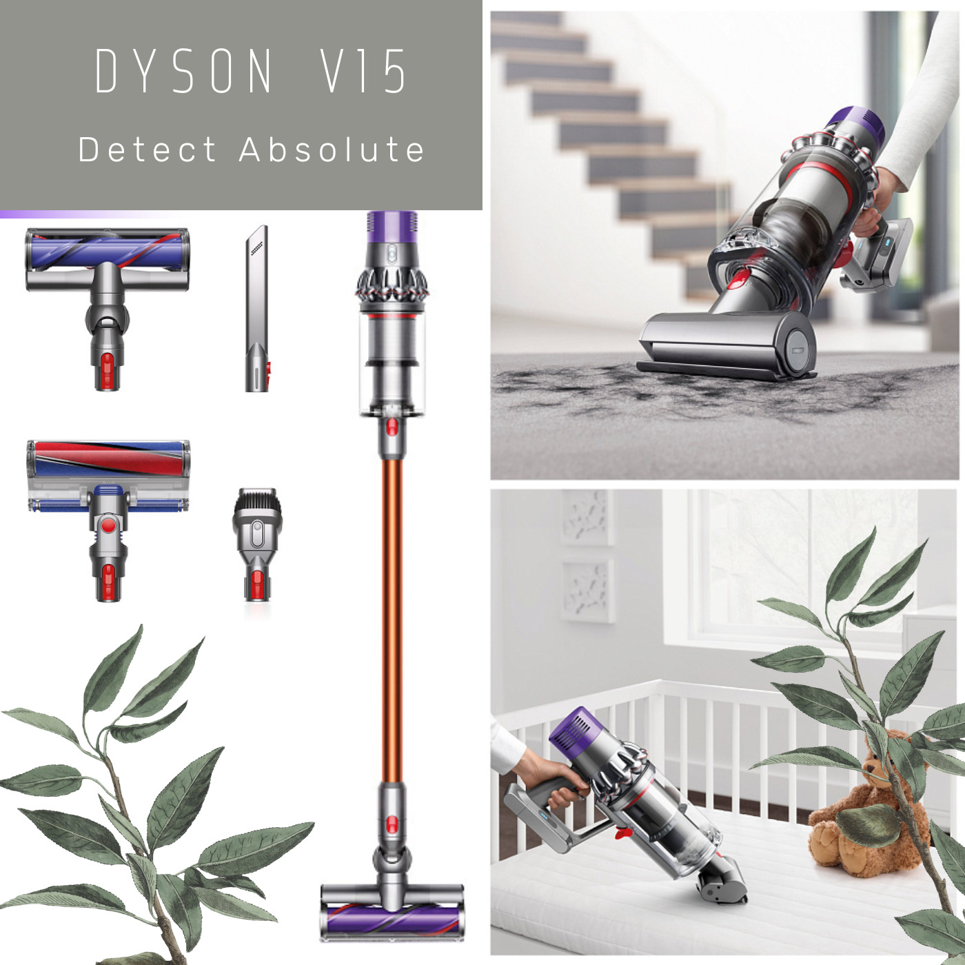 Пылесос Dyson V15 Detect Absolute SV47 серый, купить в Москве, цены в интернет-магазинах на Мегамаркет