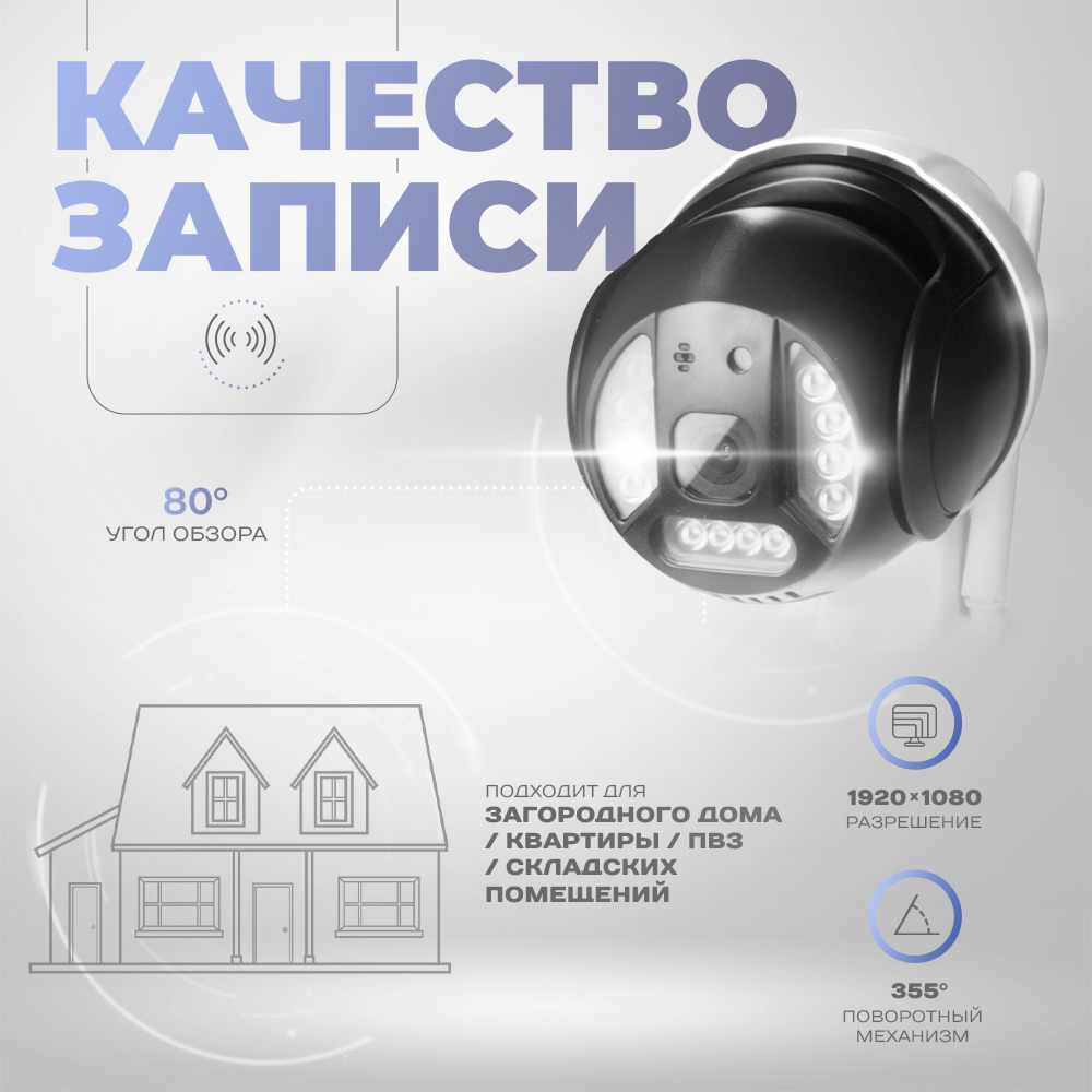 Поворотная камера видеонаблюдения 4G 2Мп Ps-Link PS-GBV20 / LED подсветка  купить в интернет-магазине, цены на Мегамаркет