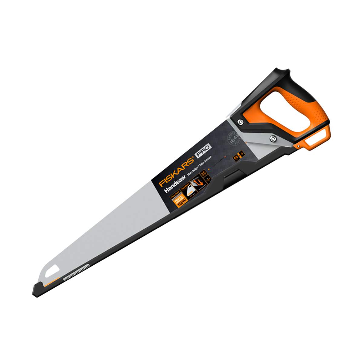 Ножовка по дереву Fiskars Pro PowerTooth, 550 мм, мелкий зуб, 9 TPI купить в интернет-магазине, цены на Мегамаркет