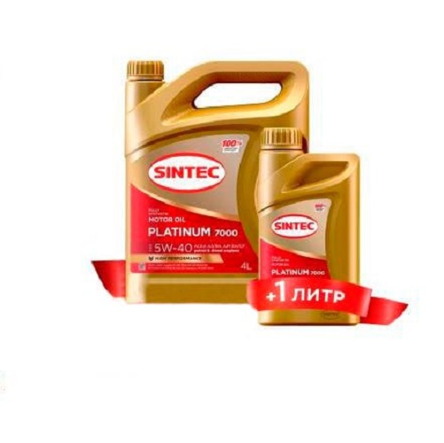 Моторное масло SINTEC синтетическое Рlаtinum 7000 Sае 5W40 Асеа А3/В4 4л - купить в Москве, цены на Мегамаркет