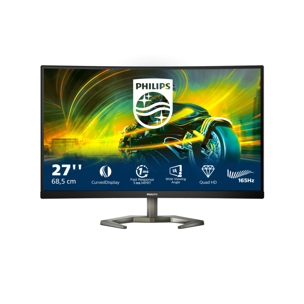 27" Монитор Philips 27M1C5500VL черный 165Hz 2560x1440 VA - купить в Ресурс-Медиа, цена на Мегамаркет