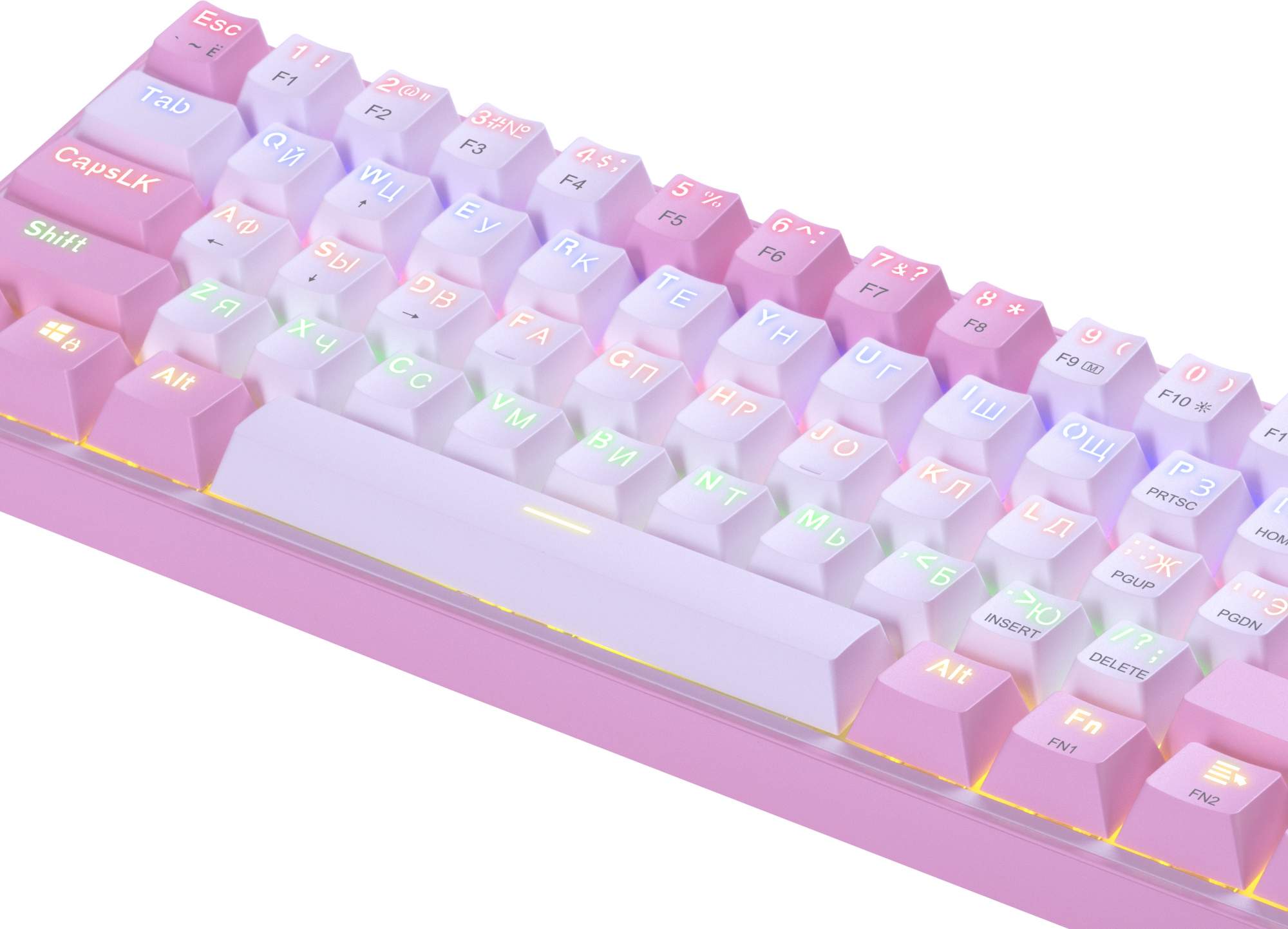 Проводная игровая клавиатура Redragon Fizz White/Pink (70672) - отзывы  покупателей на маркетплейсе Мегамаркет | Артикул: 600010410368