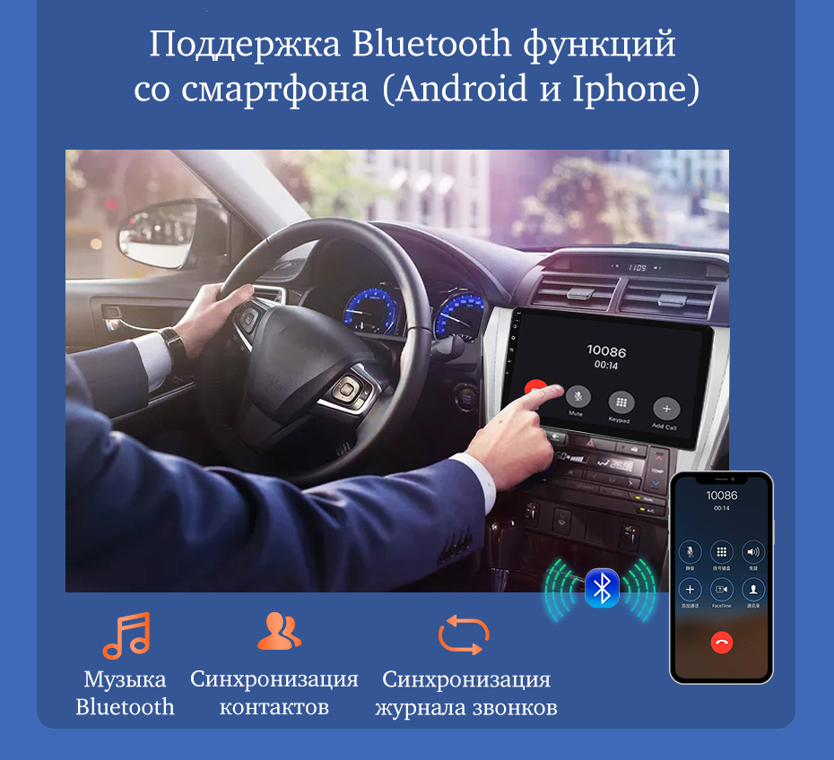 Автомагнитола для TOYOTA Camry 40 (2006-2011), 2/32 Gb, Wi-Fi - отзывы  покупателей на Мегамаркет