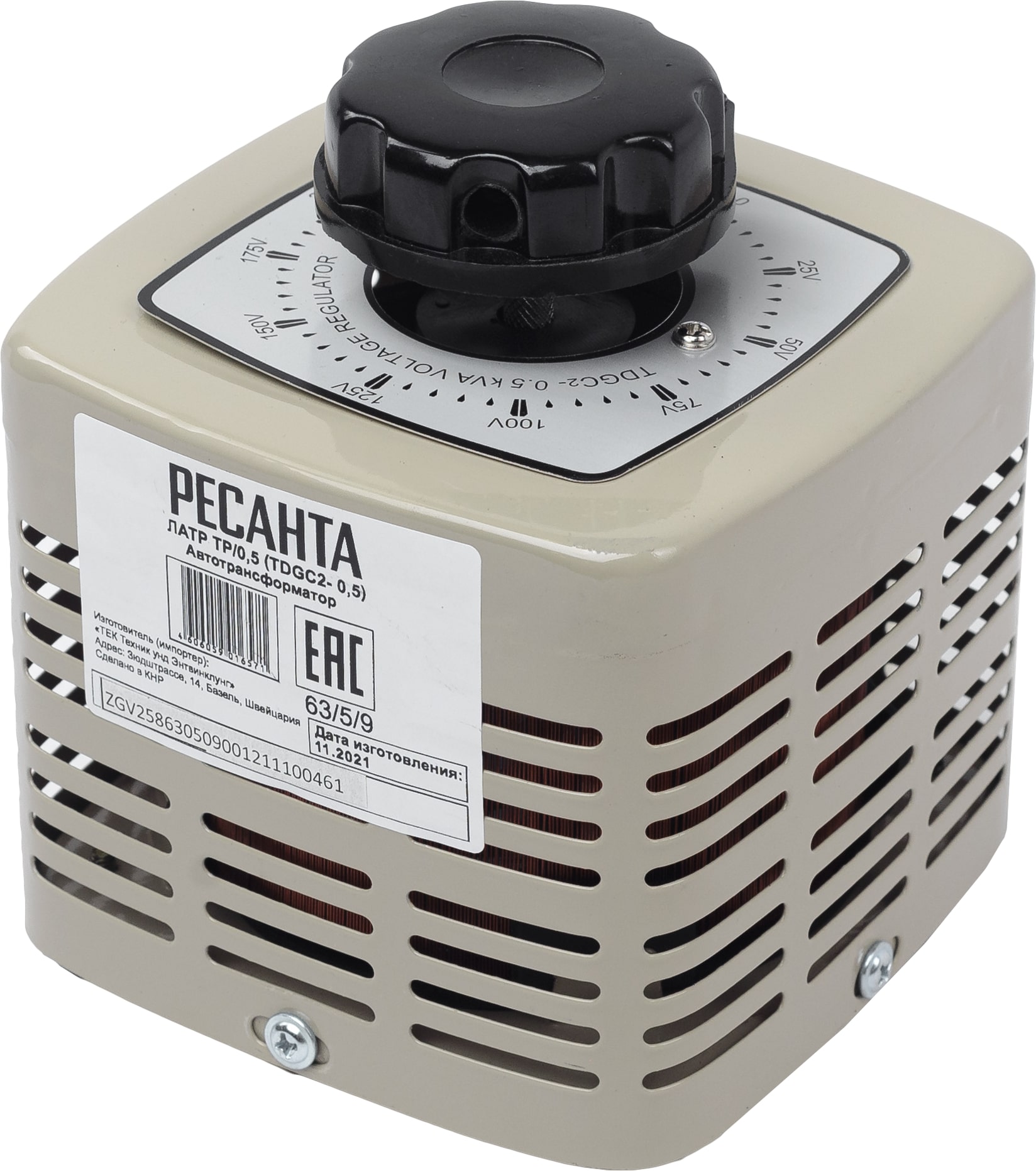 Автотрансформатор (ЛАТР) Ресанта TDGC2- 0,5K 0,5kVA купить в интернет ...