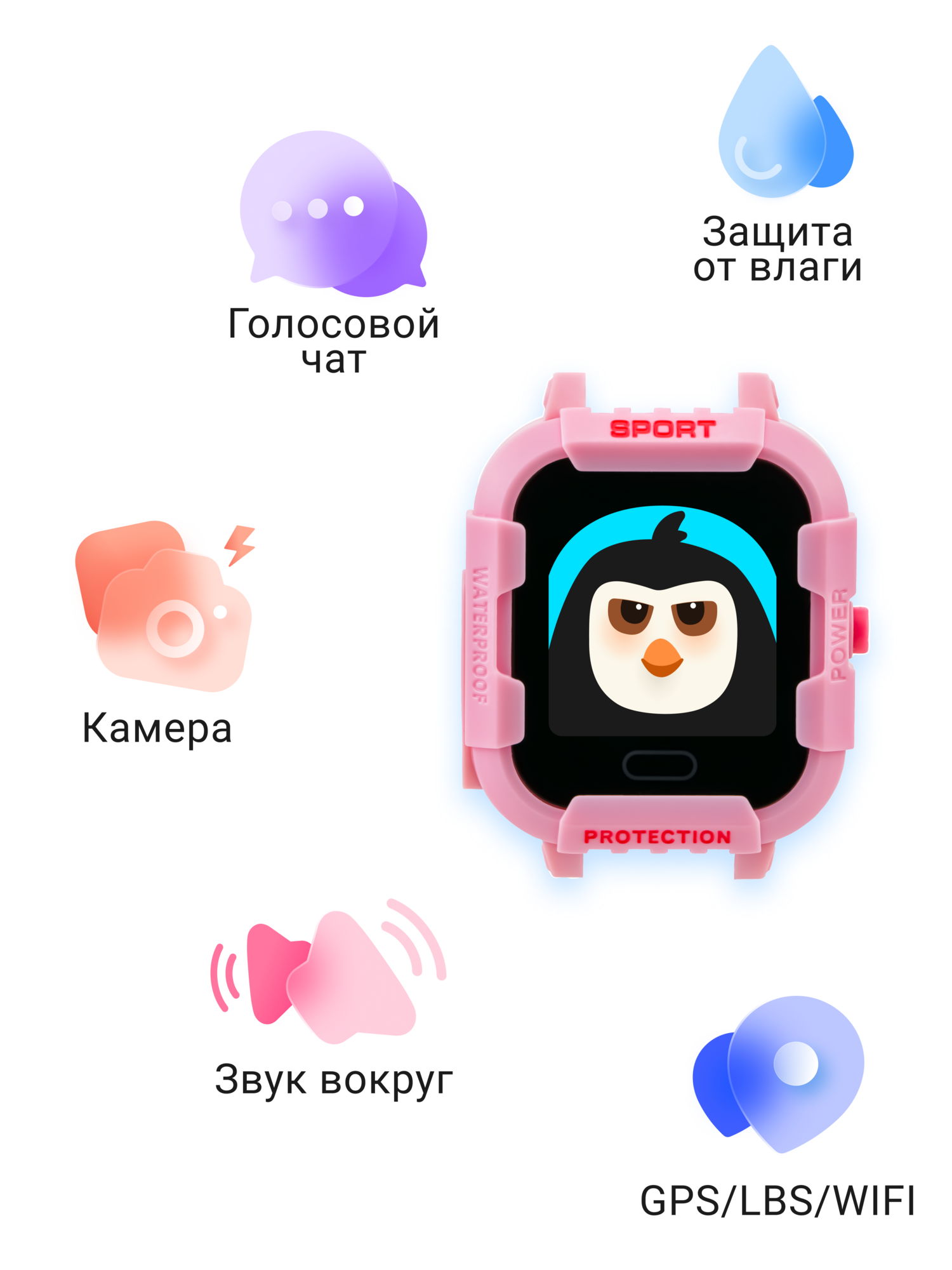 GPS часы Где мои дети Pingo Electro 2G (Розовый) + приложение в подарок –  купить в Москве, цены в интернет-магазинах на Мегамаркет