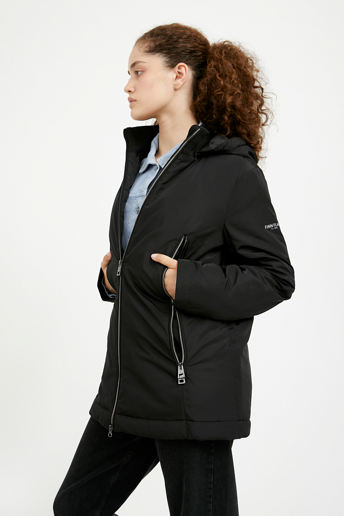 Куртка женская Finn Flare A20-13007 черная XS