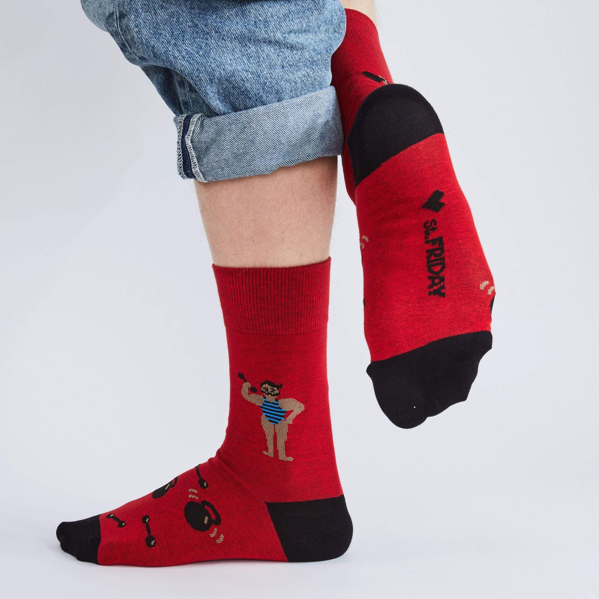 Носки мужские St. Friday Socks 23222-1163-11-19-01 красные 34-37