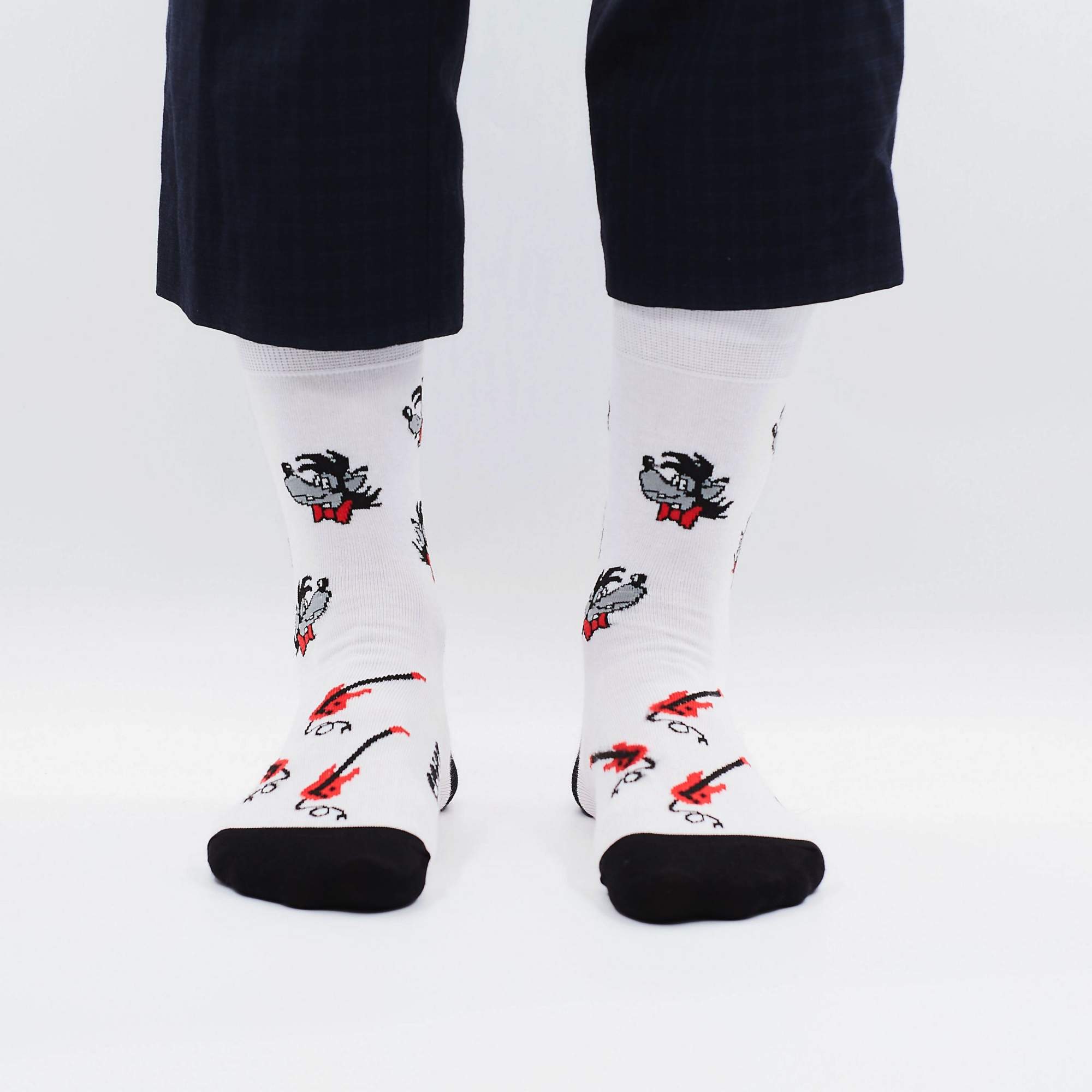 Носки мужские St. Friday Socks smf-1135-02 белые 34-37