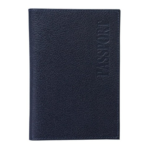 Обложка для паспорта унисекс Befler Грейд синяя