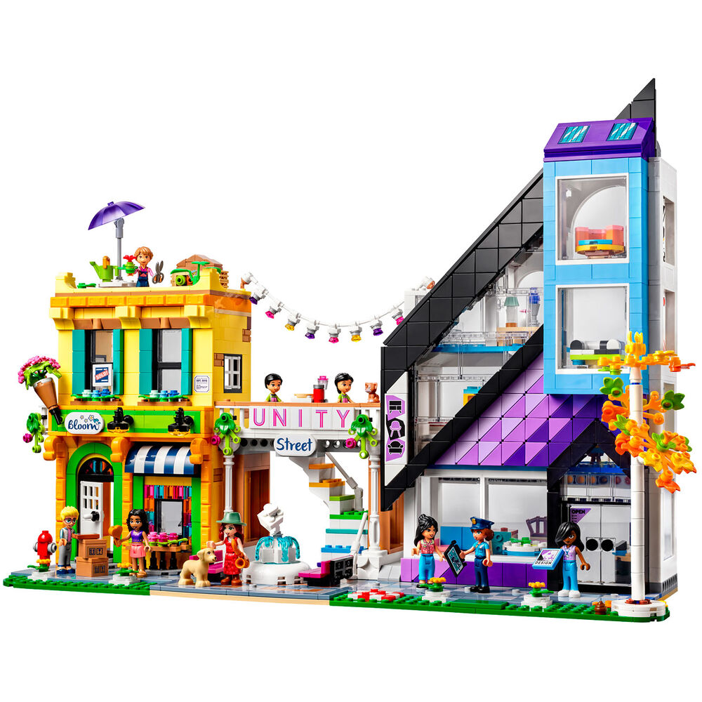 Купить конструктор LEGO Friends Магазины цветов и дизайна в центре, 41732,  цены на Мегамаркет | Артикул: 600011142655