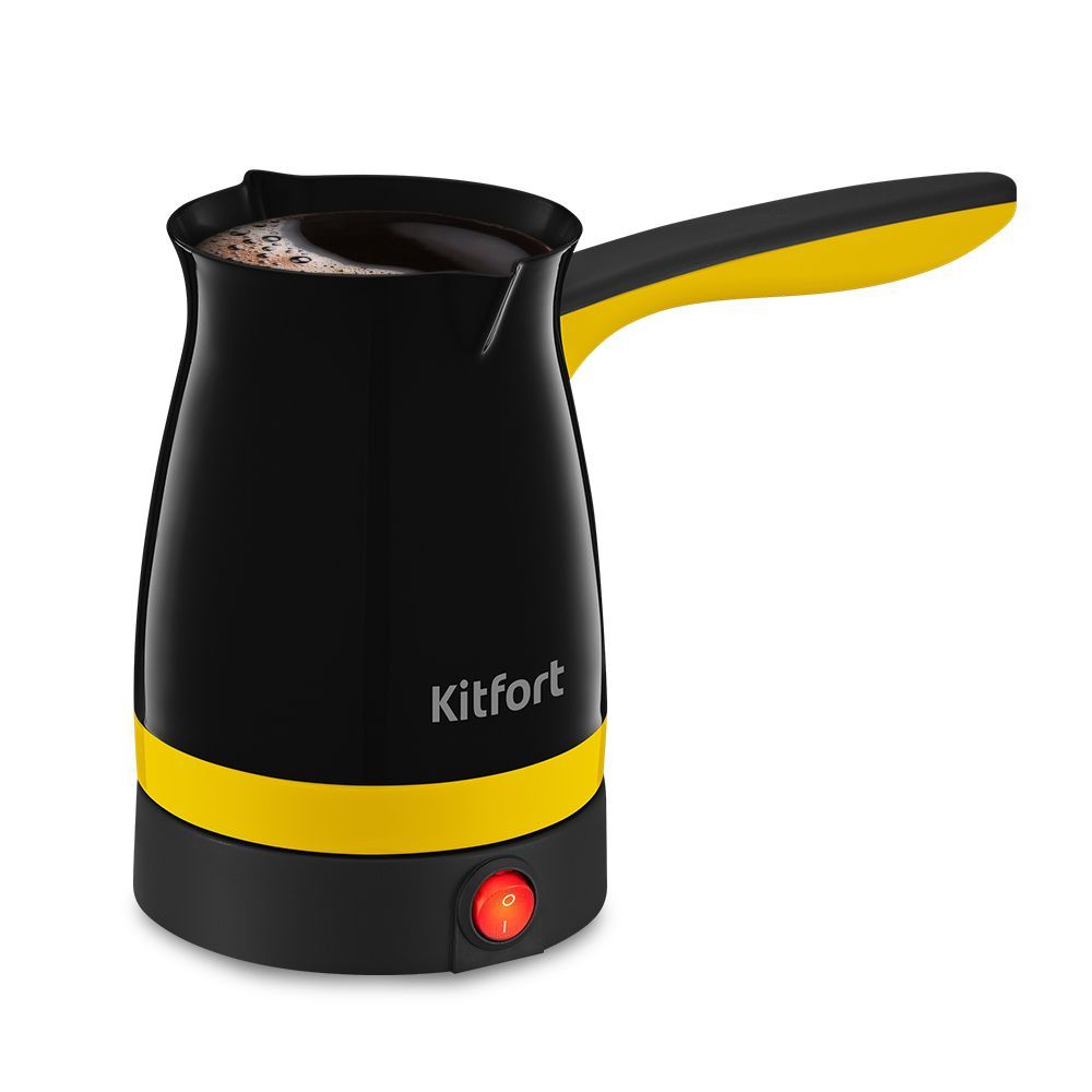 Электрическая турка Kitfort КТ-7183-3 желтый, черный, купить в Москве, цены в интернет-магазинах на Мегамаркет