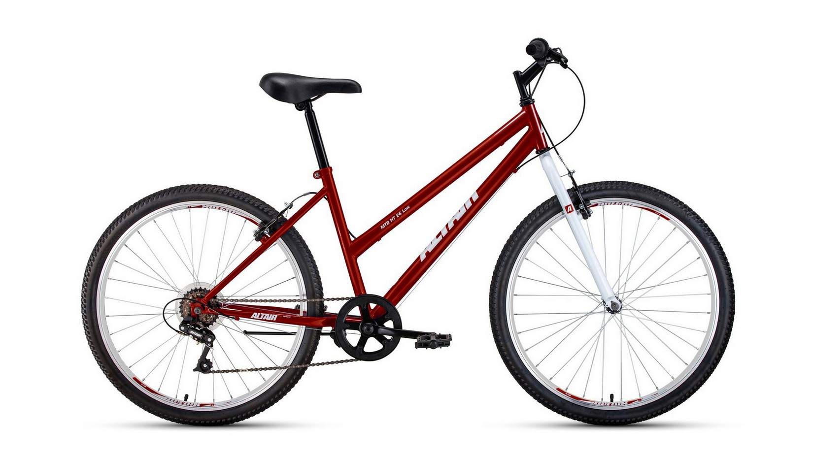 Велосипед Altair MTB HT 26 Low 2021 15" красный/белый - купить в Форвард, цена на Мегамаркет