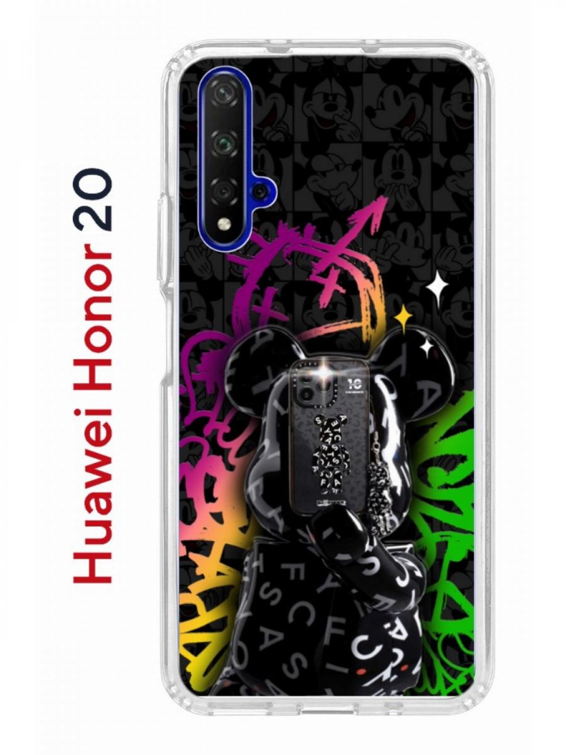 Чехол на Honor 20, Huawei Nova 5T с принтом Kruche Print Микки Маус,  противоударный бампер – купить в Москве, цены в интернет-магазинах на  Мегамаркет