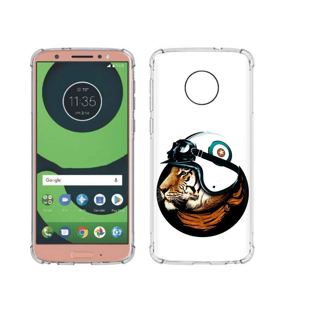 Чехол MyPads Tocco для Motorola Moto G6 Тигр в шлеме (PT99805.376.171),  купить в Москве, цены в интернет-магазинах на Мегамаркет