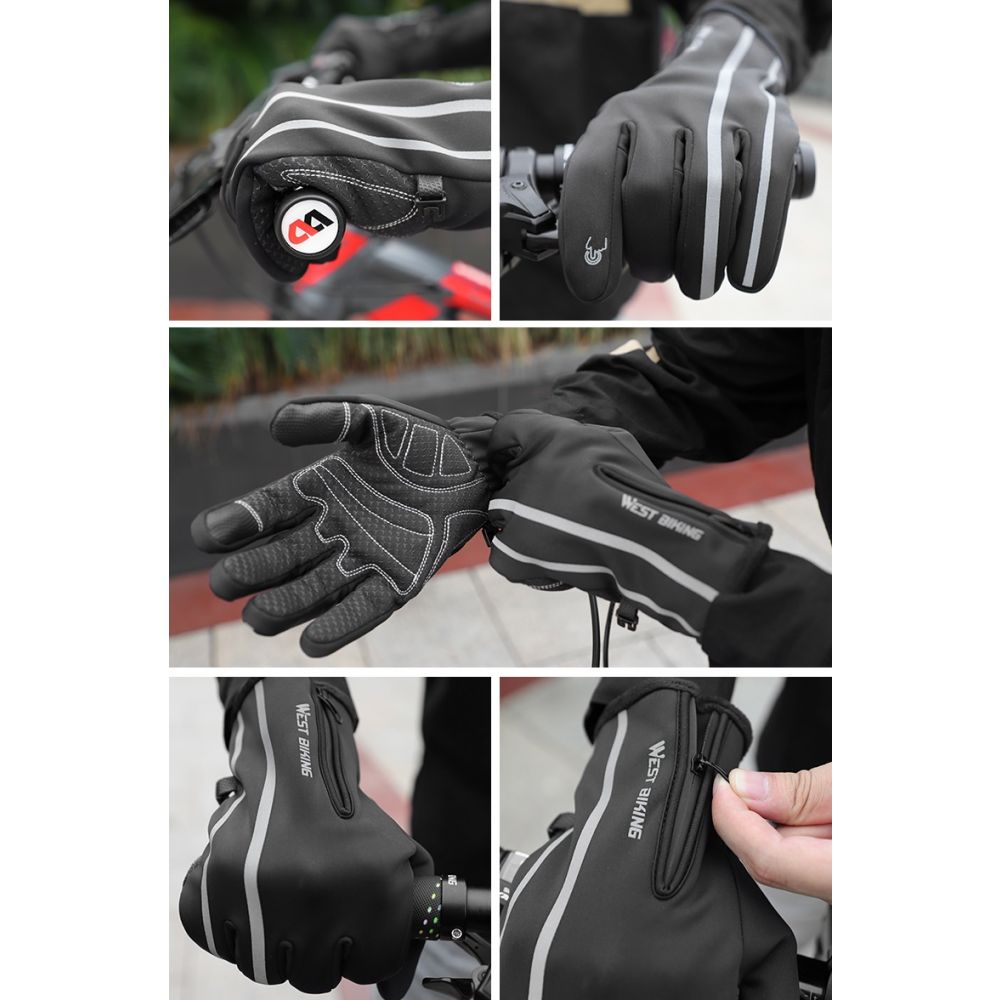 Перчатки мужские West biking YP0211203 черные L