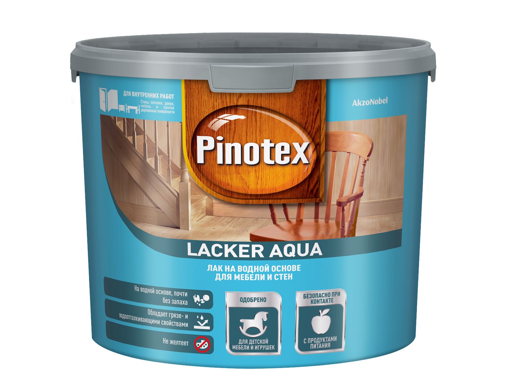 Лак Pinotex Lacker Aqua 10 на водной основе для мебели и стен матовый 2,7 л купить в интернет-магазине, цены на Мегамаркет