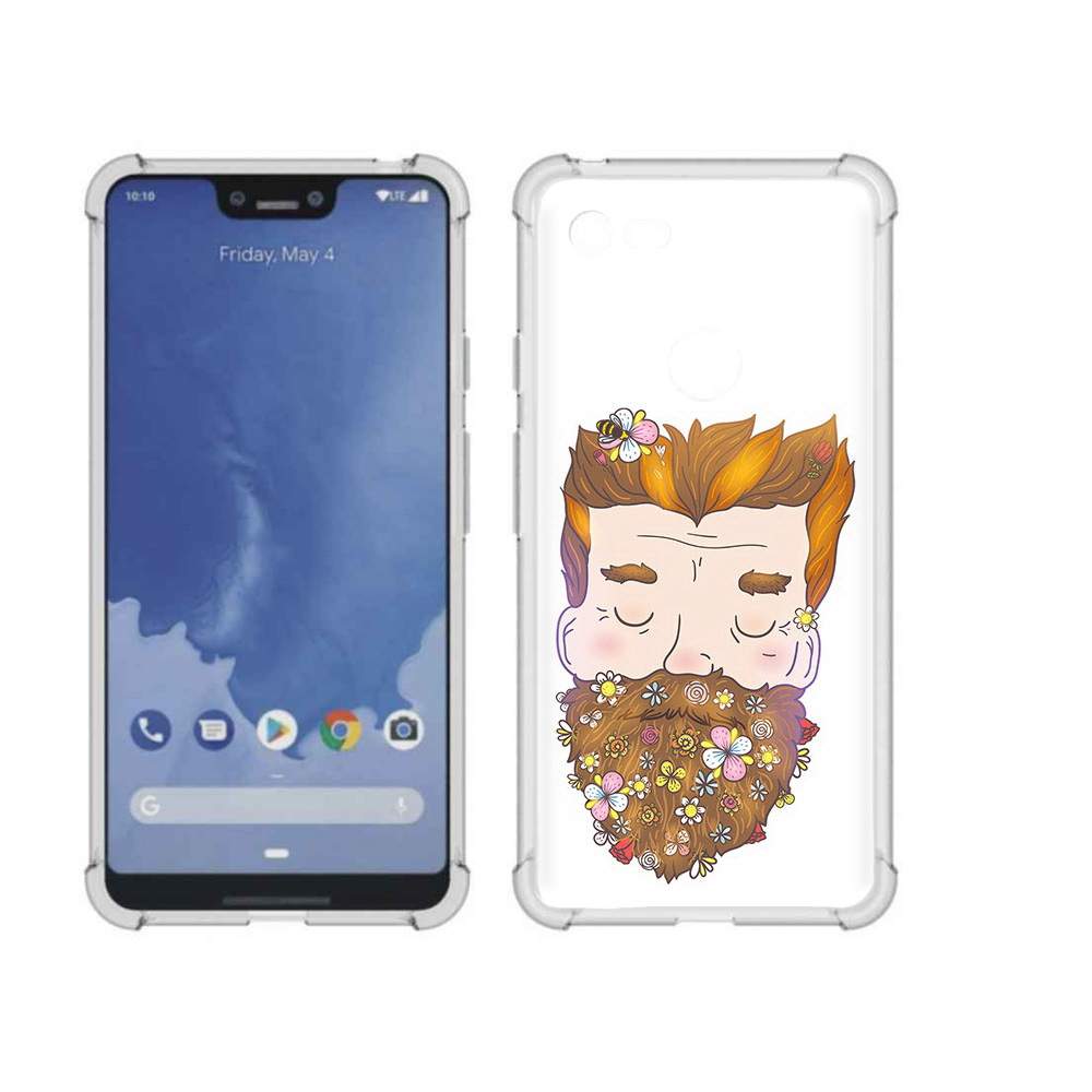 Чехол MyPads Tocco для Google Pixel 3 XL мужчина с цветами в бороде, купить  в Москве, цены в интернет-магазинах на Мегамаркет