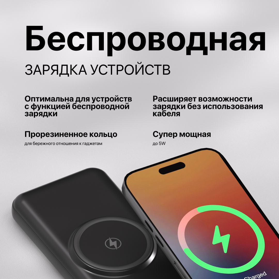 PowerBank на 20000 mAh с беспроводной зарядкой – купить в Москве, цены в  интернет-магазинах на Мегамаркет