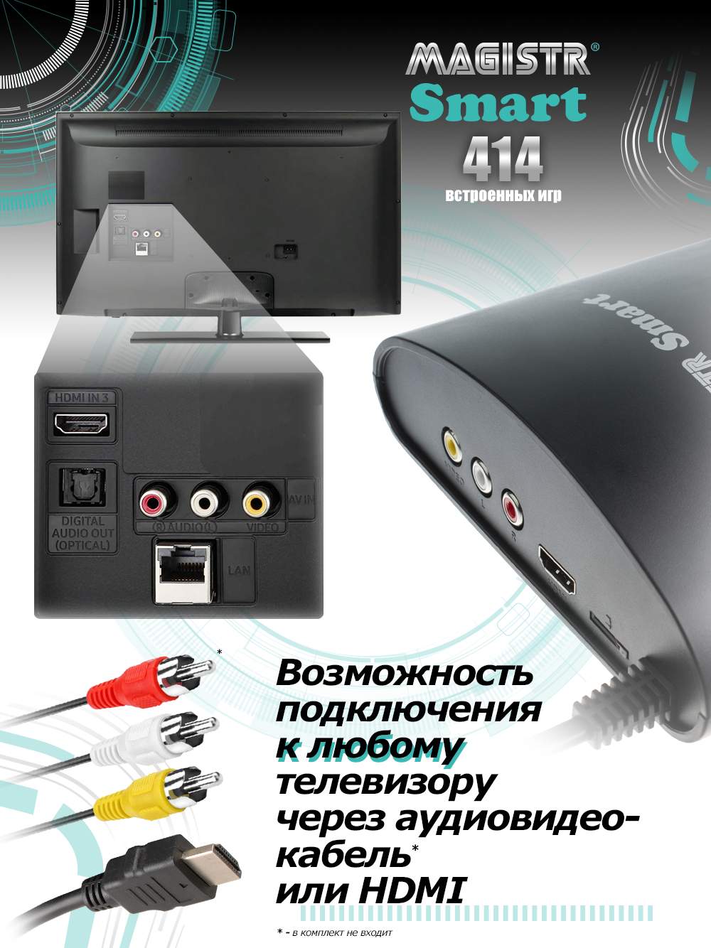 Игровая приставка Magistr Smart 414 игр, купить в Москве, цены в  интернет-магазинах на Мегамаркет