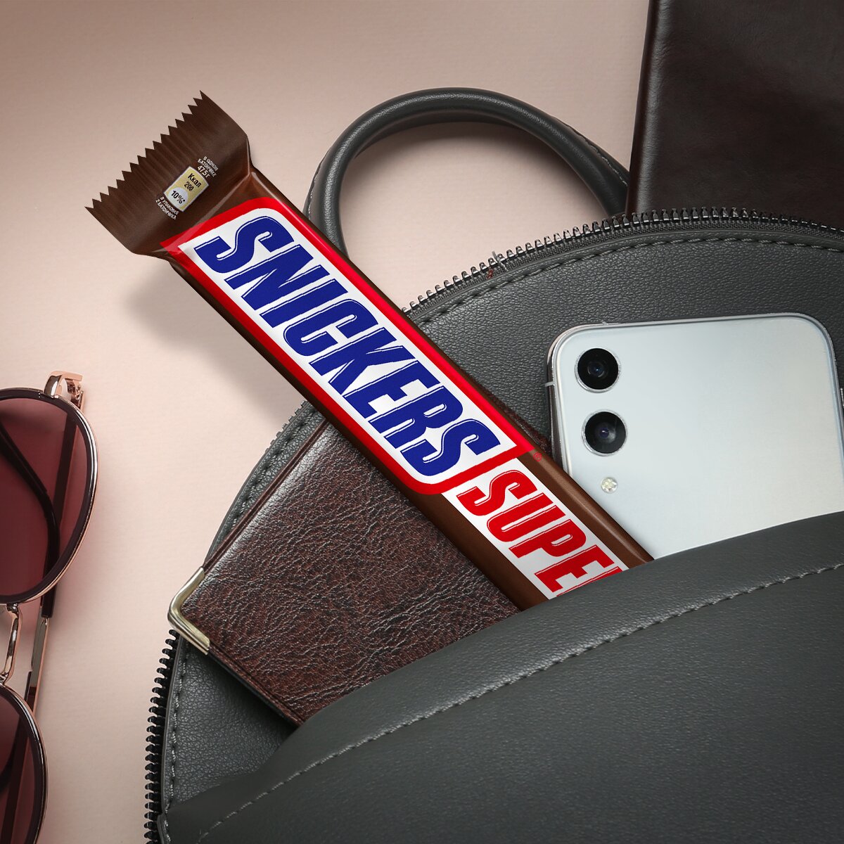 Шоколадный батончик snickers super, 80 г