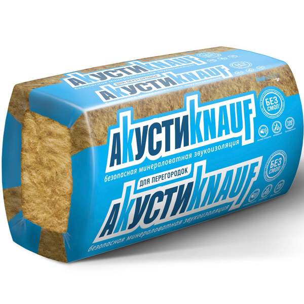 KNAUF АкустиKnauf звукоизоляция 1230х610х50мм (12м2=0,6м3) (упак. 16шт.) купить в интернет-магазине, цены на Мегамаркет