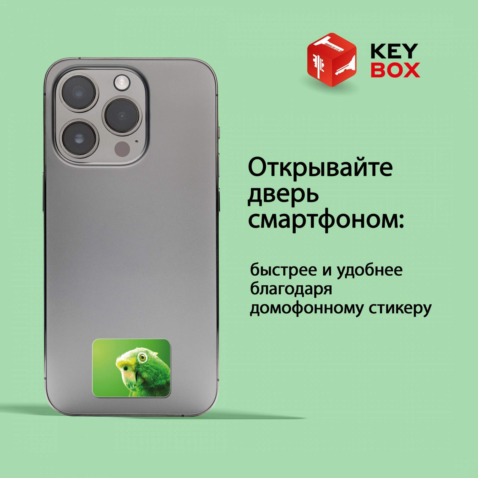 Ключ-стикер для домофона на телефон Keybox Mifare St011, Попугай купить в  интернет-магазине, цены на Мегамаркет