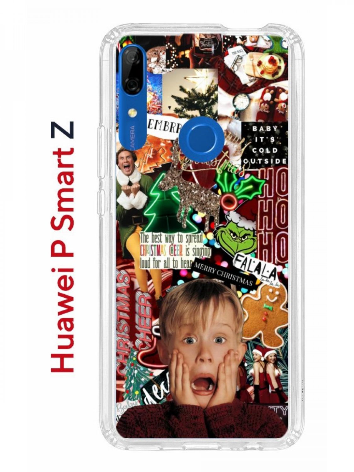 Чехол на Huawei P Smart Z с принтом Kruche Print Merry Christmas,  противоударный бампер, купить в Москве, цены в интернет-магазинах на  Мегамаркет