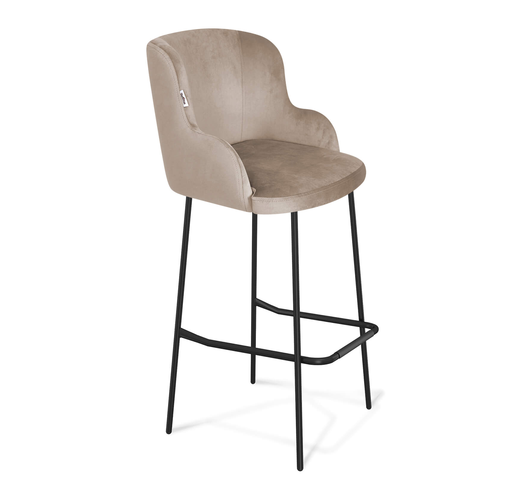 Барный стул Sheffilton SHT-ST39/S29 217182, латте/черный муар - купить в Элмат, цена на Мегамаркет