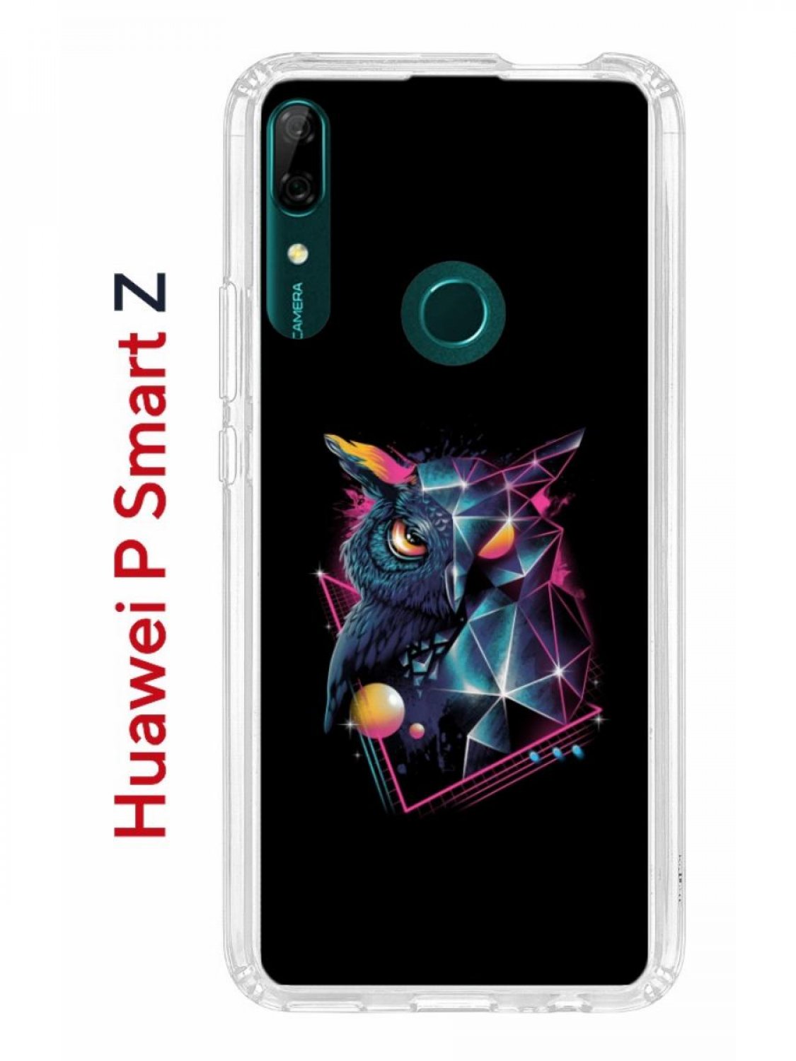 Чехол на Huawei P Smart Z с принтом Kruche Print Retro Owl, противоударный  бампер – купить в Москве, цены в интернет-магазинах на Мегамаркет