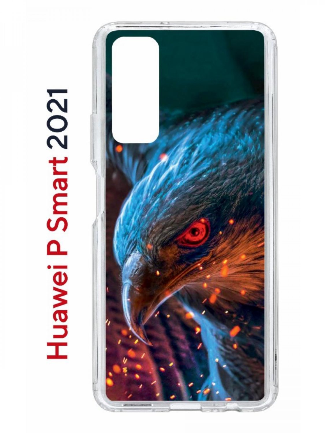 Чехол на Huawei P Smart 2021 с принтом Kruche Print Орел, противоударный  бампер, купить в Москве, цены в интернет-магазинах на Мегамаркет