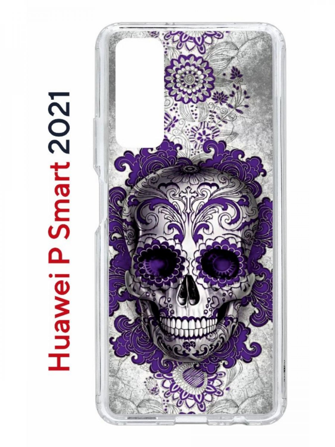 Чехол на Huawei P Smart 2021 с принтом Kruche Print Sugar Skull,  противоударный бампер, купить в Москве, цены в интернет-магазинах на  Мегамаркет