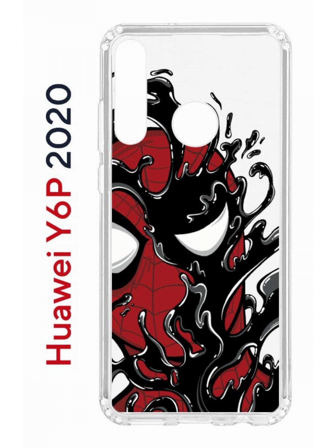 Чехол на Huawei Y6p 2020 с принтом Kruche Print Spider-Man-Venom,  противоударный бампер, купить в Москве, цены в интернет-магазинах на  Мегамаркет