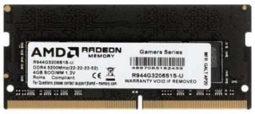 Оперативная память AMD Radeon R944G3206S1S-U DDR4 4GB, купить в Москве, цены в интернет-магазинах на Мегамаркет