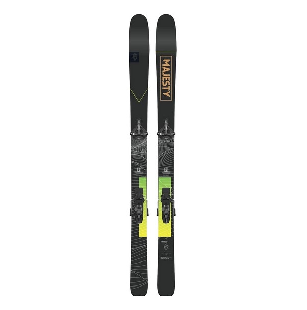 Горные лыжи Majesty Super Tour 2022 black/fluo green, 172 см